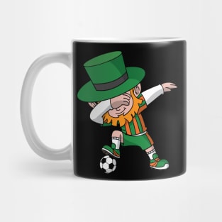 St Patricks Day Dabbing Leprechaun Soccer Dab Mug